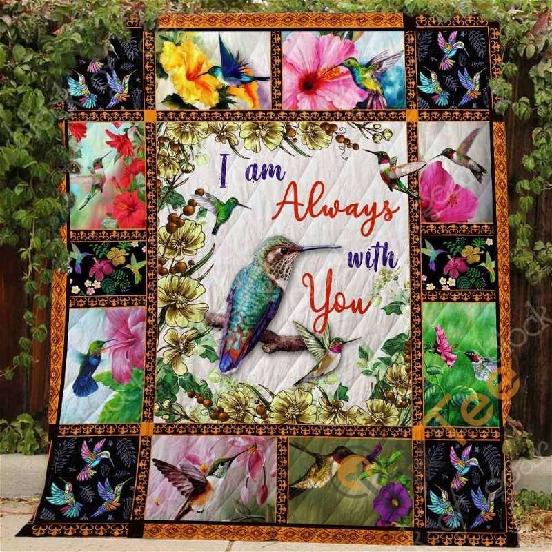 I Am Always With You, Hummingbird Quilt Blanket Bedding Set