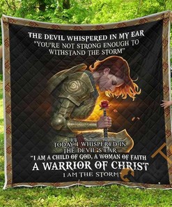 I Am Child Of God I Am A Storm Premium Quilt Blanket Bedding Set