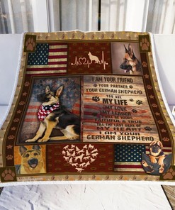 I Am Your Friend I Am Your German Shepherd Quilt Blanket Bedding Set