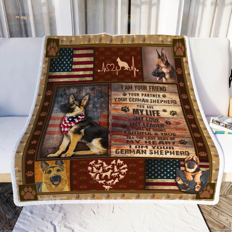 I Am Your Friend I Am Your German Shepherd Quilt Blanket Bedding Set