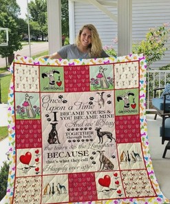 I Became Yours And You Became Mine Greyhound Quilt Blanket Bedding Set