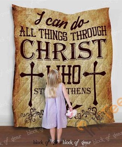 I Can Do All Things Through Christ Who Strengthens Me Quilt Blanket Bedding Set