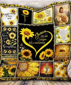 I Can Hear The Sound Of Rain Jesus Sunflower Perfect Gifts For Jesus Christ Lover Quilt Blanket Bedding Set