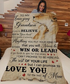 I Can Promise To Love You Grandma To Grandson Fleece Blanket Quilt Blanket Bedding Set For Grandchild