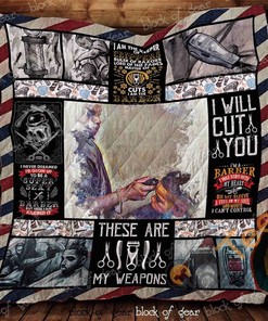 I Choose To Be A Barber Quilt Blanket Bedding Set