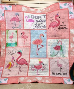 I Don't Give A Flock Flamingo Quilt Blanket Bedding Set