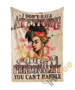 I Don't Have Attitude Sherpa Fleece Blanket Gifts for Family, for Couple