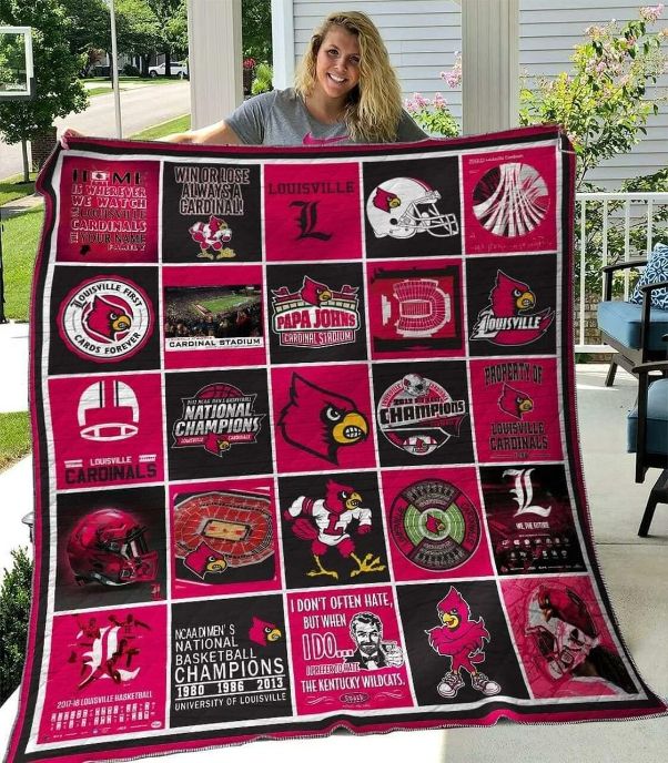 I Don't Often Hate Ncaa Louisville Cardinals Collection Combined Quilt Blanket Bedding Set