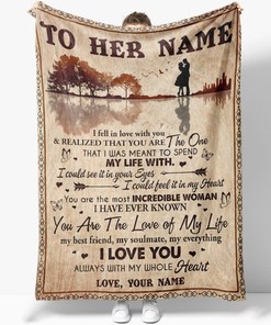 I Fell In Love With You Guitar Personalized Blanket For Wife From Husband For Girlfriend Birthday