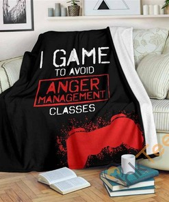 I Game To Avoid Anger Management Sherpa Fleece Blanket Gifts for Family, for Couple