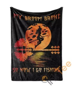 I Go Fishing Halloween Sherpa Fleece Blanket Gifts for Family, for Couple