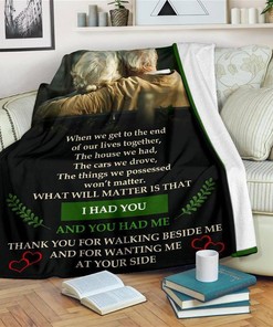 I Had You And You Had Me Weeding Anniversary Sherpa Fleece Blanket Gifts for Family, for Couple