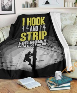 I Hook And Strip For Money Sherpa Fleece Blanket Gifts for Family, for Couple