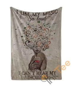 I Like My Music So Loud Sherpa Fleece Blanket Gifts for Family, for Couple
