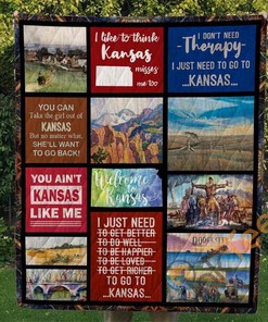 I Like To Think Kansas Misses Me Too Quilt Blanket Bedding Set