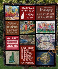 I Like To Think New Hampshire Misses Me Too Quilt Blanket Bedding Set