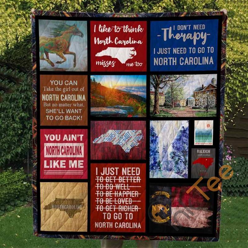 I Like To Think North Carolina Misses Me Too Quilt Blanket Bedding Set