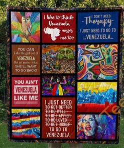 I Like To Think Venezuela Misses Me Too Quilt Blanket Bedding Set