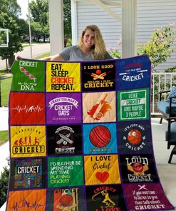 I Look Good Because I Play Cricket Quilt Blanket Bedding Set