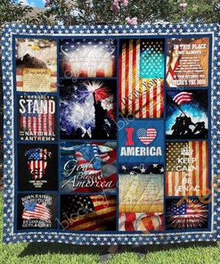 I Love America Quilt Blanket Bedding Set
