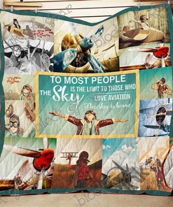 I Love Aviation Personalized Quilt Blanket Bedding Set