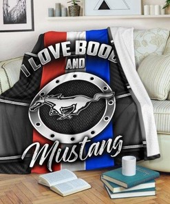 I Love Boobs And Mustang Blanket for Home Décor