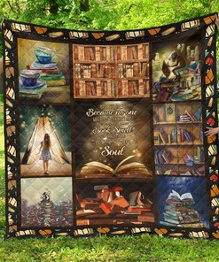I Love Books Amazing Gift For Reading Book Lover Quilt