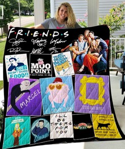 I Love Friends TV Show Vintage Moo Point Quilt Blanket Bedding Set