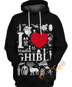 I Love Ghibli Hoodie 3D