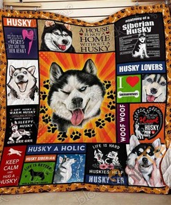 I Love Husky Quilt Blanket Bedding Set