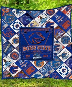 I Love Ncaa Boise State Broncos Collection Quilt Blanket Bedding Set