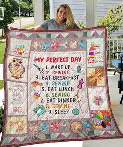 I Love Sewing Quilt Blanket Bedding Set