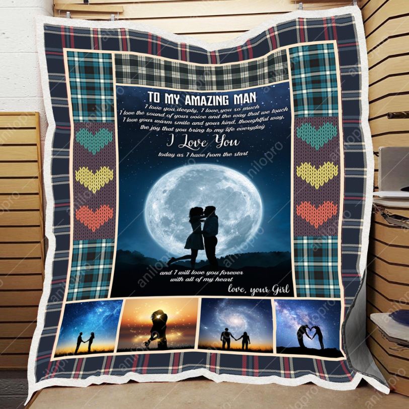 I Love You Deeply Blanket For Boyfriend Quilt Blanket Bedding Set