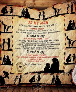 I Love You Mom And Son Quilt Blanket Bedding Set Ss2