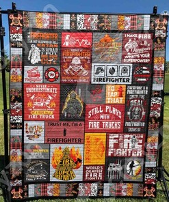 I Make Fire Disappear Firefighter Quilt Blanket Bedding Set