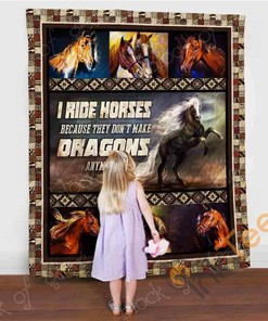 I Ride Horses Quilt Blanket Bedding Set
