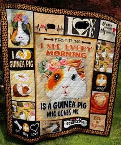 I See Every Morning Is A Guinea Pig Who Loves Me Quilt Blanket Bedding Set