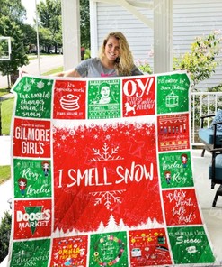 I Smell Snow Gilmore Girls Xmas Merry Christmas Quilt Blanket Bedding Set