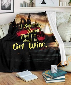I Solemnly Swear Wine Sherpa Fleece Blanket Gifts for Family, for Couple