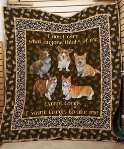 I Want Corgsis To Like Me Corgi Quilt Blanket Bedding Set