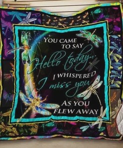 I Whispered I Miss You As You Flew Away Quilt Blanket Bedding Set