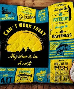 I’D Rather Be Fishing Quilt Blanket Bedding Set