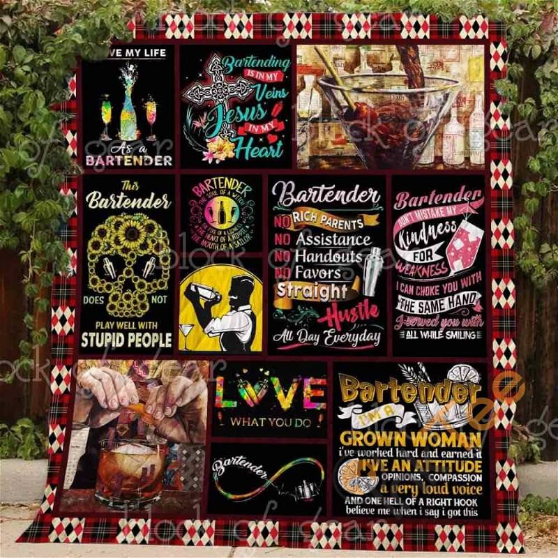 I'm A Bartender Quilt Blanket Bedding Set