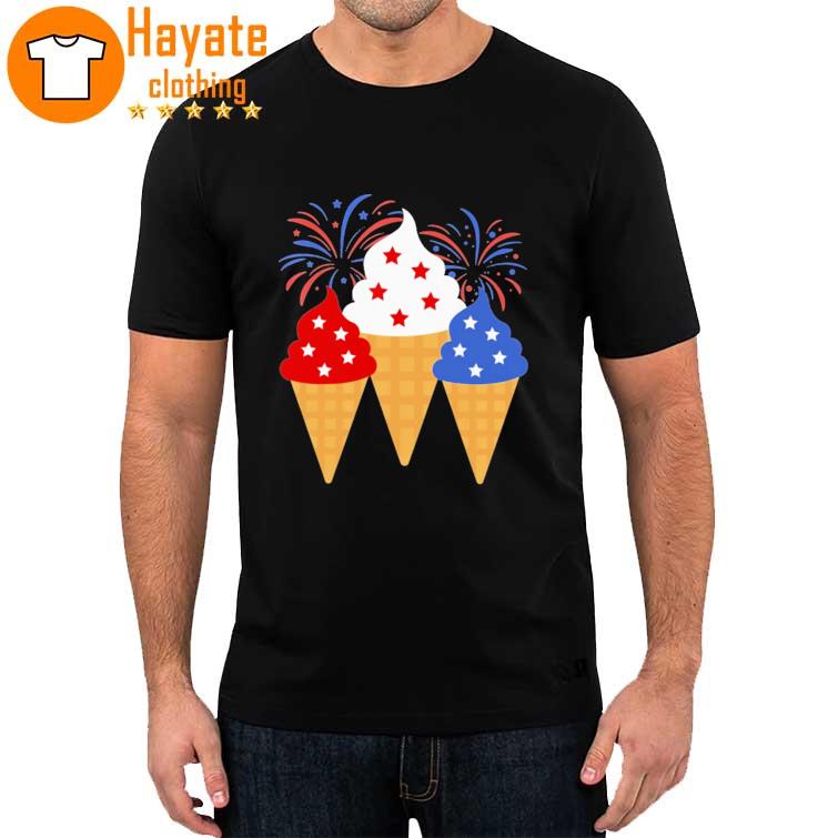 Ice Cream American Happy 4Th Of July Shirt