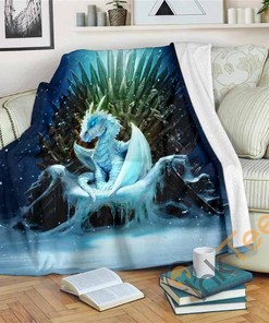 Ice Dragon Sherpa Fleece Blanket Gifts for Family, for Couple
