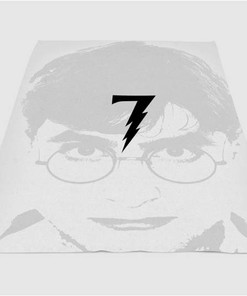 Icon Harry Potter Monochrome Sherpa Fleece Blanket Gifts for Family, for Couple