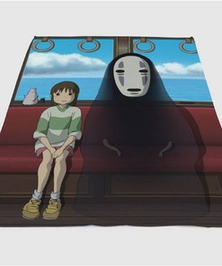 Iconic Scene Spirited Away Sherpa Fleece Blanket Gifts for Family, for Couple