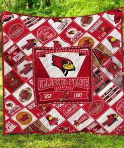 Illinois State Redbirds Ncaa Quilt Blanket Bedding Set