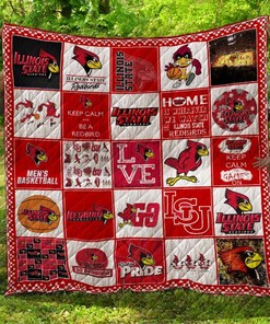 Illinois State Redbirds Quilt Blanket Bedding Set