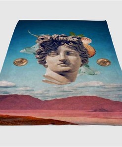 Illustration Backgrounds Sherpa Fleece Blanket Gifts for Family, for Couple